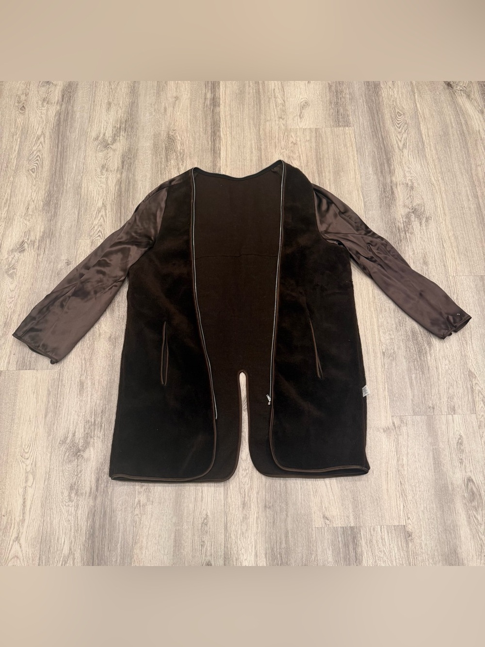 Vintage London Fog Brown Velvet Coat Made in USA Oversized Longline Jacket
